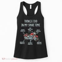 Things I Do In My Spare Time Motorcycle Biker Rider Riding Women's Tank Top thumb 0