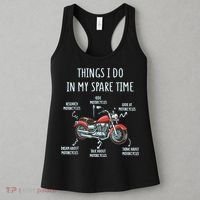 Things I Do In My Spare Time Motorcycle Biker Rider Riding Women's Tank Top thumb 3