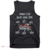 Things I Do In My Spare Time Motorcycle Biker Rider Riding Tank Top thumb 0