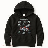 Things I Do In My Spare Time Motorcycle Biker Rider Riding Kids Hoodie thumb 0