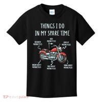 Things I Do In My Spare Time Motorcycle Biker Rider Riding Kids T-Shirt thumb 0