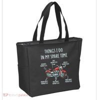 Things I Do In My Spare Time Motorcycle Biker Rider Riding Tote Bag thumb 2