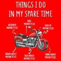 Things I Do In My Spare Time Motorcycle Biker Rider Riding Santa Hat thumb 1