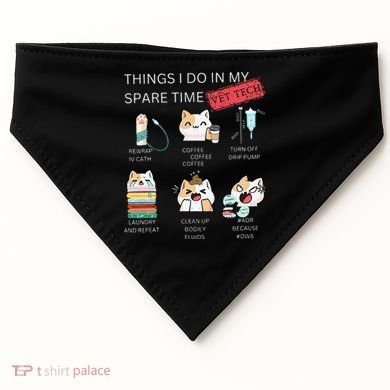 Thing I Do In My Spare Time Vet Tech Veterinary Technician USA-Made Doggie Bandana