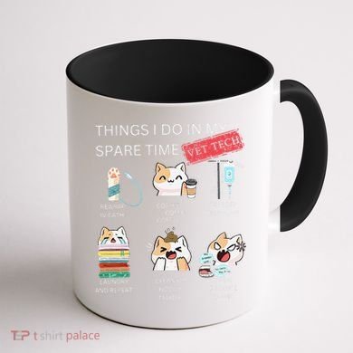 Thing I Do In My Spare Time Vet Tech Veterinary Technician Coffee Mug back