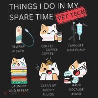 Thing I Do In My Spare Time Vet Tech Veterinary Technician Hat thumb 2