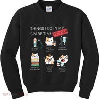 Thing I Do In My Spare Time Vet Tech Veterinary Technician Kids Sweatshirt thumb 0