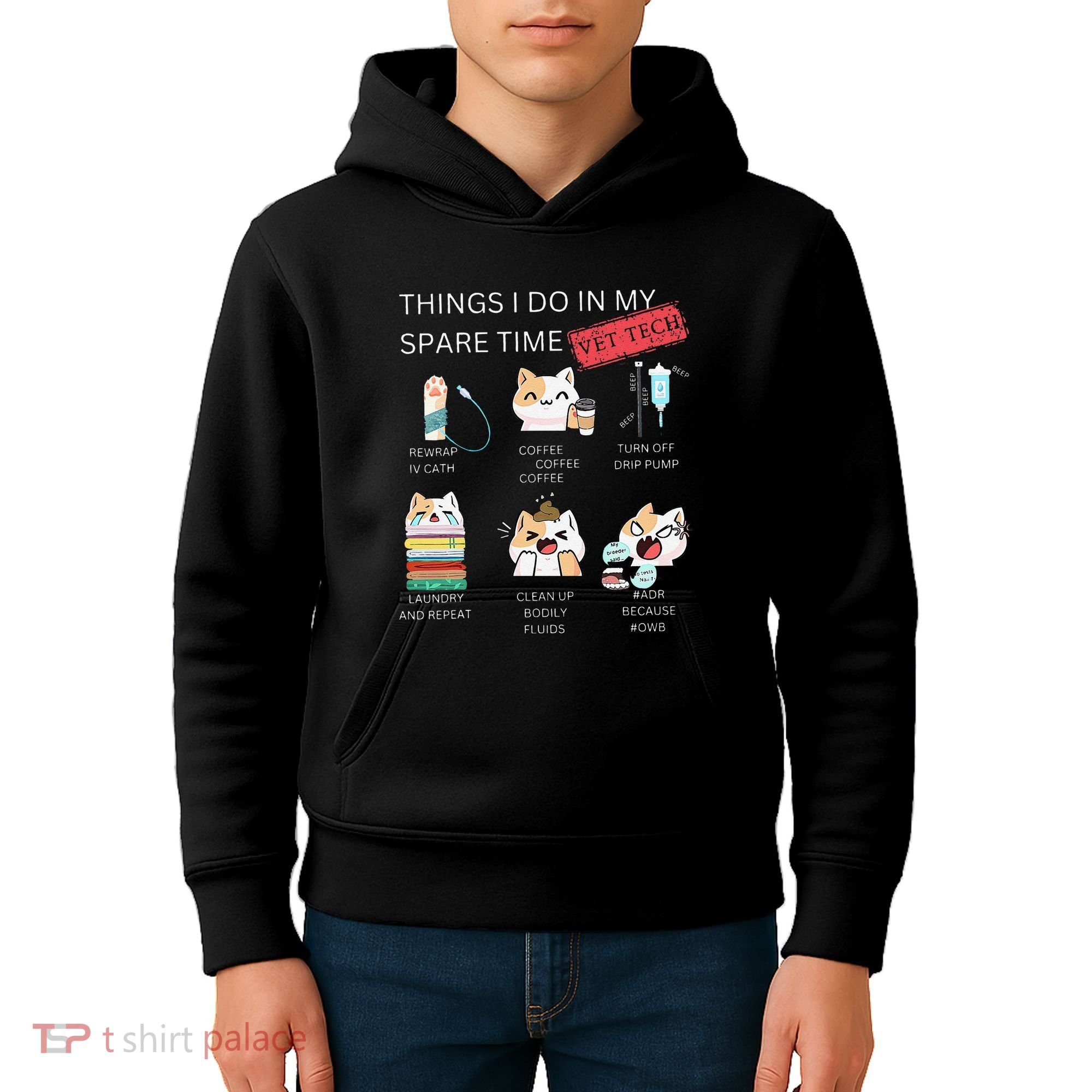 Thing I Do In My Spare Time Vet Tech Veterinary Technician Kids Hoodie