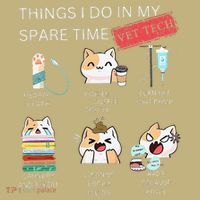 Thing I Do In My Spare Time Vet Tech Veterinary Technician Button thumb 1