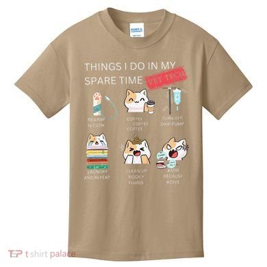 Thing I Do In My Spare Time Vet Tech Veterinary Technician Kids T-Shirt