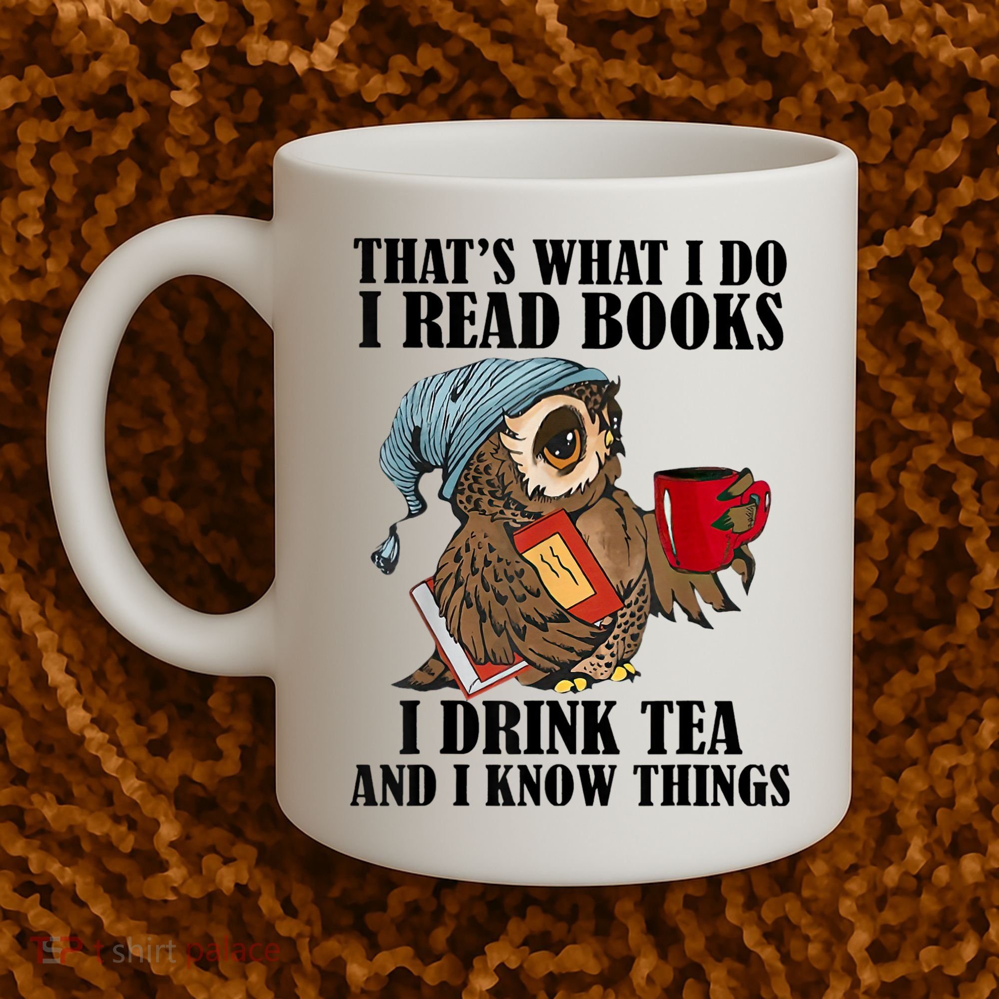 Thats I Do I Read Books Drink Tea And Know Things Funny Owl Coffee Mug