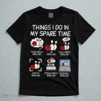 Things I Do Spare Time Bowling Funny Bowler T-Shirt thumb 5
