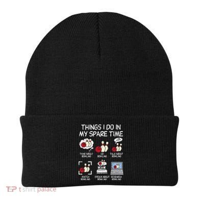 Things I Do Spare Time Bowling Funny Bowler Beanie