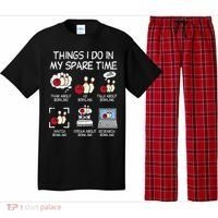 Things I Do Spare Time Bowling Funny Bowler Pajama Set thumb 0