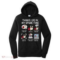 Things I Do Spare Time Bowling Funny Bowler Women's Hoodie thumb 0
