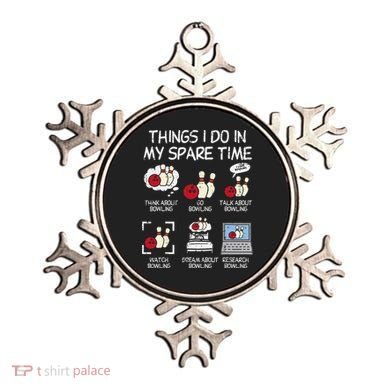Things I Do Spare Time Bowling Funny Bowler Ornament