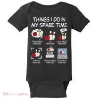 Things I Do Spare Time Bowling Funny Bowler Baby Bodysuit thumb 0