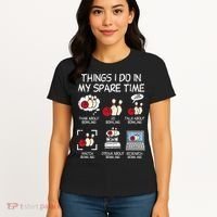 Things I Do Spare Time Bowling Funny Bowler Women's T-Shirt thumb 4
