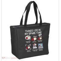 Things I Do Spare Time Bowling Funny Bowler Tote Bag thumb 2