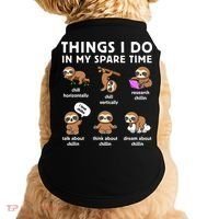 Things I Do In My Spare Time Chilling Sloth Cute Kawaii Doggie Tank thumb 0