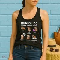 Things I Do In My Spare Time Chilling Sloth Cute Kawaii Women's Tank Top thumb 2