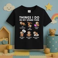 Things I Do In My Spare Time Chilling Sloth Cute Kawaii Toddler T-Shirt thumb 3