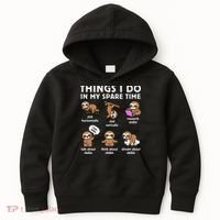 Things I Do In My Spare Time Chilling Sloth Cute Kawaii Kids Hoodie thumb 0