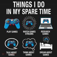 Things I Do In My Spare Time Funny Video Games Xmas Gamers Gift Doggie Tank thumb 4