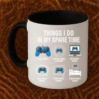 Things I Do In My Spare Time Funny Video Games Xmas Gamers Gift Coffee Mug thumb 2