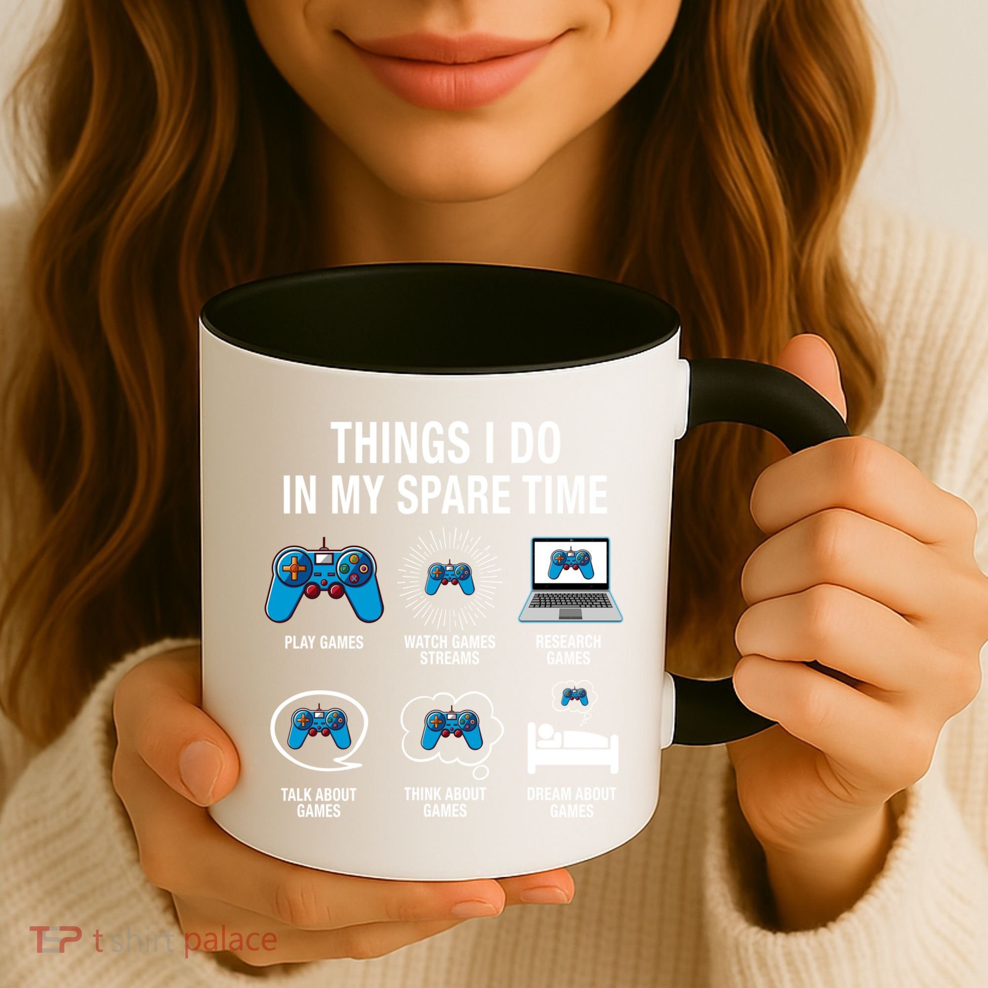 Things I Do In My Spare Time Funny Video Games Xmas Gamers Gift Coffee Mug