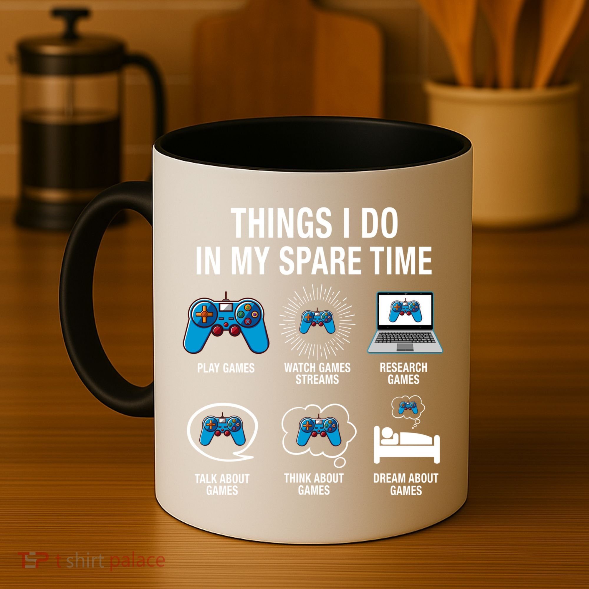Things I Do In My Spare Time Funny Video Games Xmas Gamers Gift Coffee Mug