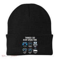Things I Do In My Spare Time Funny Video Games Xmas Gamers Gift Beanie thumb 0