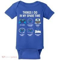Things I Do In My Spare Time Funny Video Games Xmas Gamers Gift Baby Bodysuit thumb 0