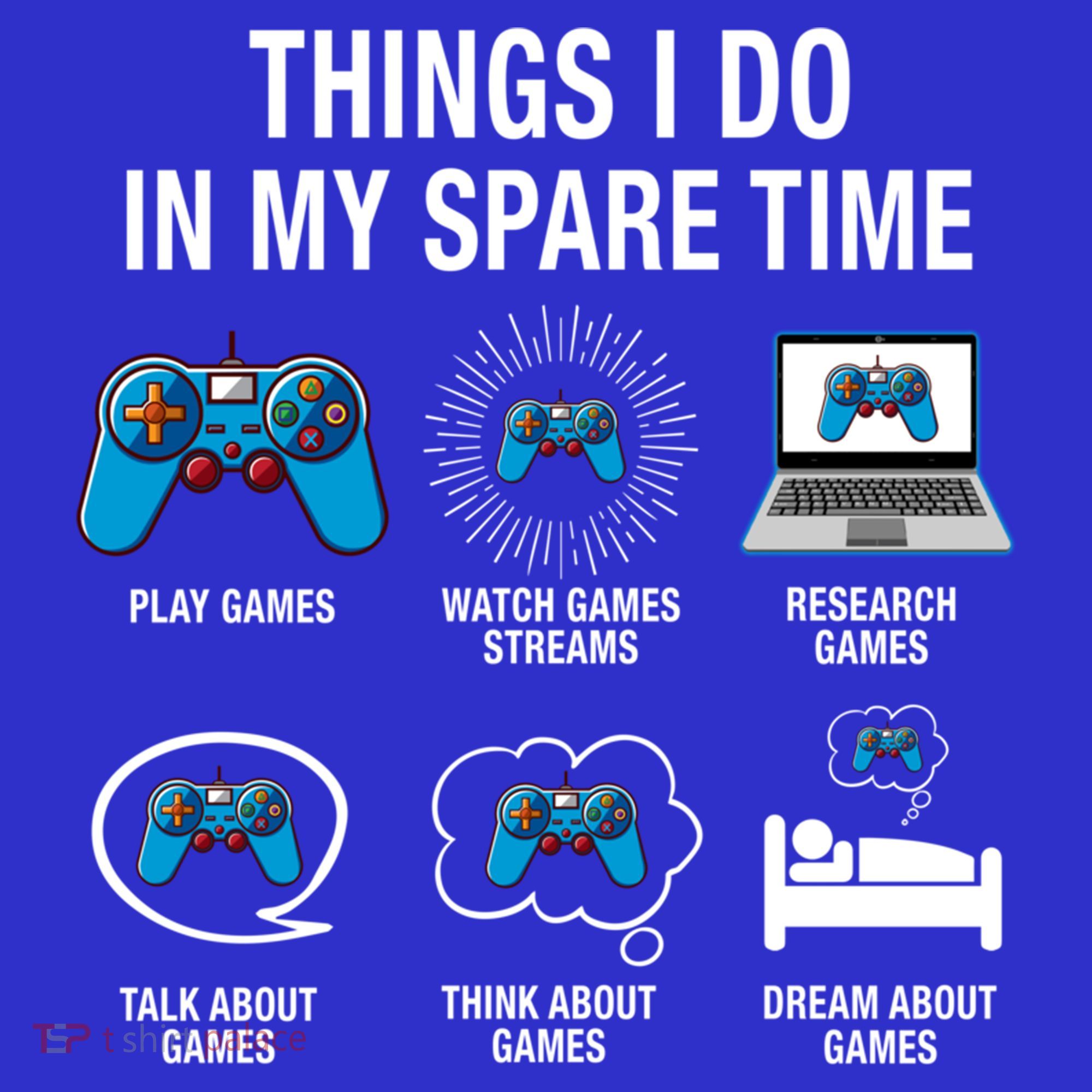 Things I Do In My Spare Time Funny Video Games Xmas Gamers Gift Women's Long Sleeve Shirt