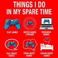 Things I Do In My Spare Time Funny Video Games Xmas Gamers Gift Santa Hat thumb 1