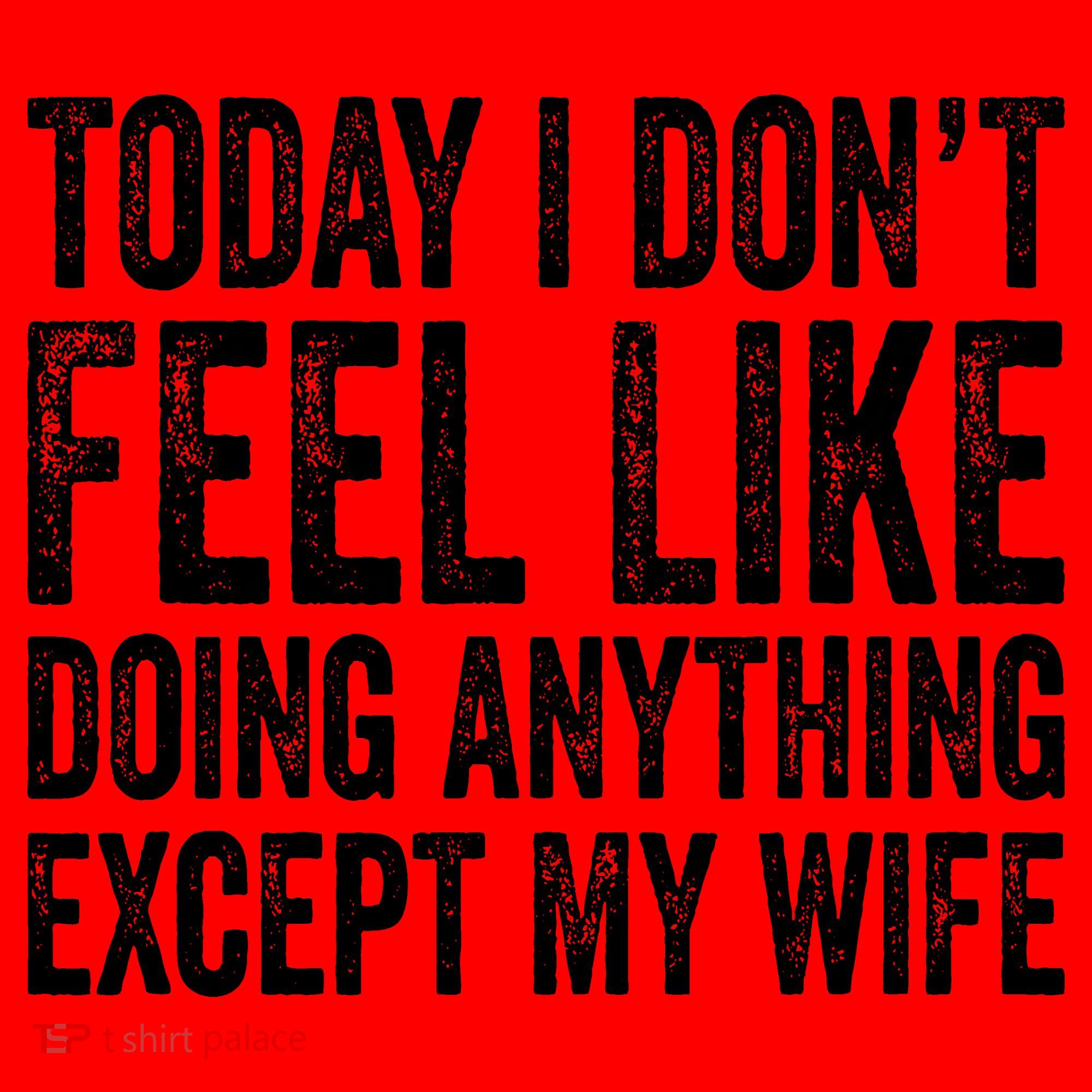 Today I Dont Fell Like Doing Anything Except My Wife Santa Hat