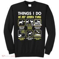 Things I Do In My Spare Time Goat Lover Funny Sweatshirt thumb 0