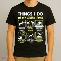 Things I Do In My Spare Time Goat Lover Funny T-Shirt thumb 3