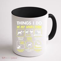 Things I Do In My Spare Time Goat Lover Funny Coffee Mug thumb 1