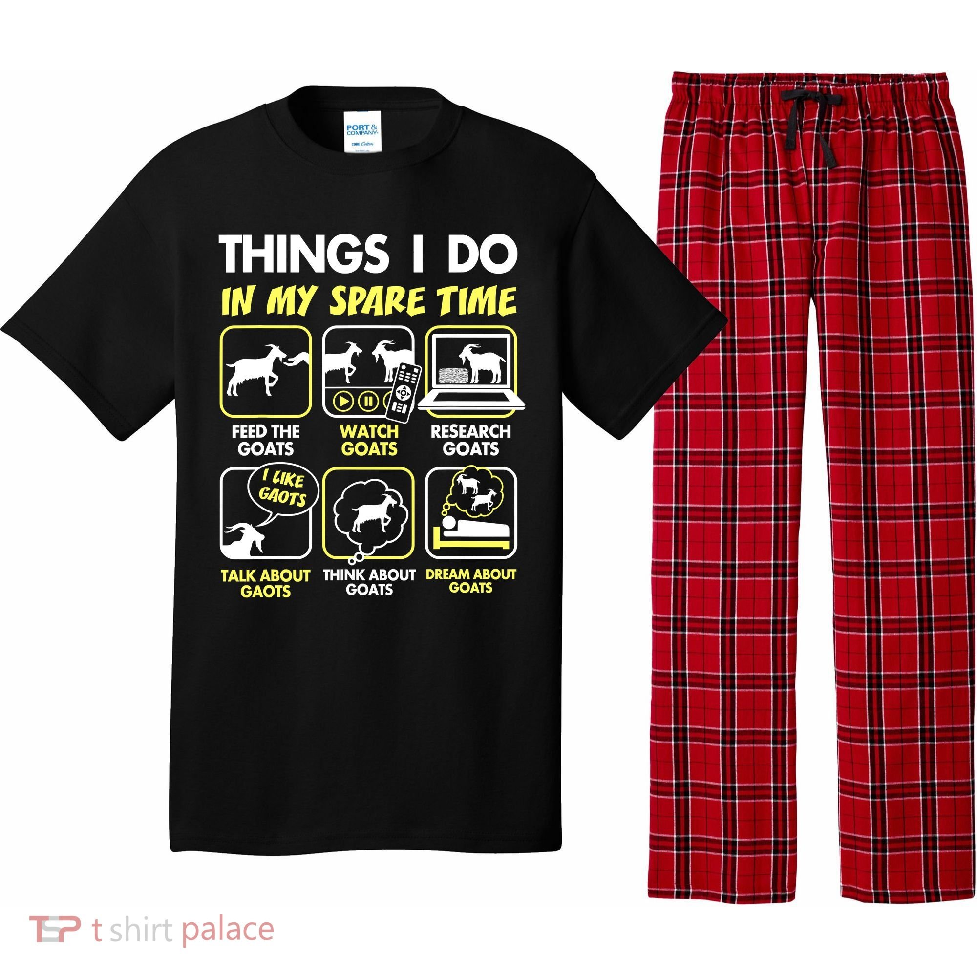 Things I Do In My Spare Time Goat Lover Funny Pajama Set