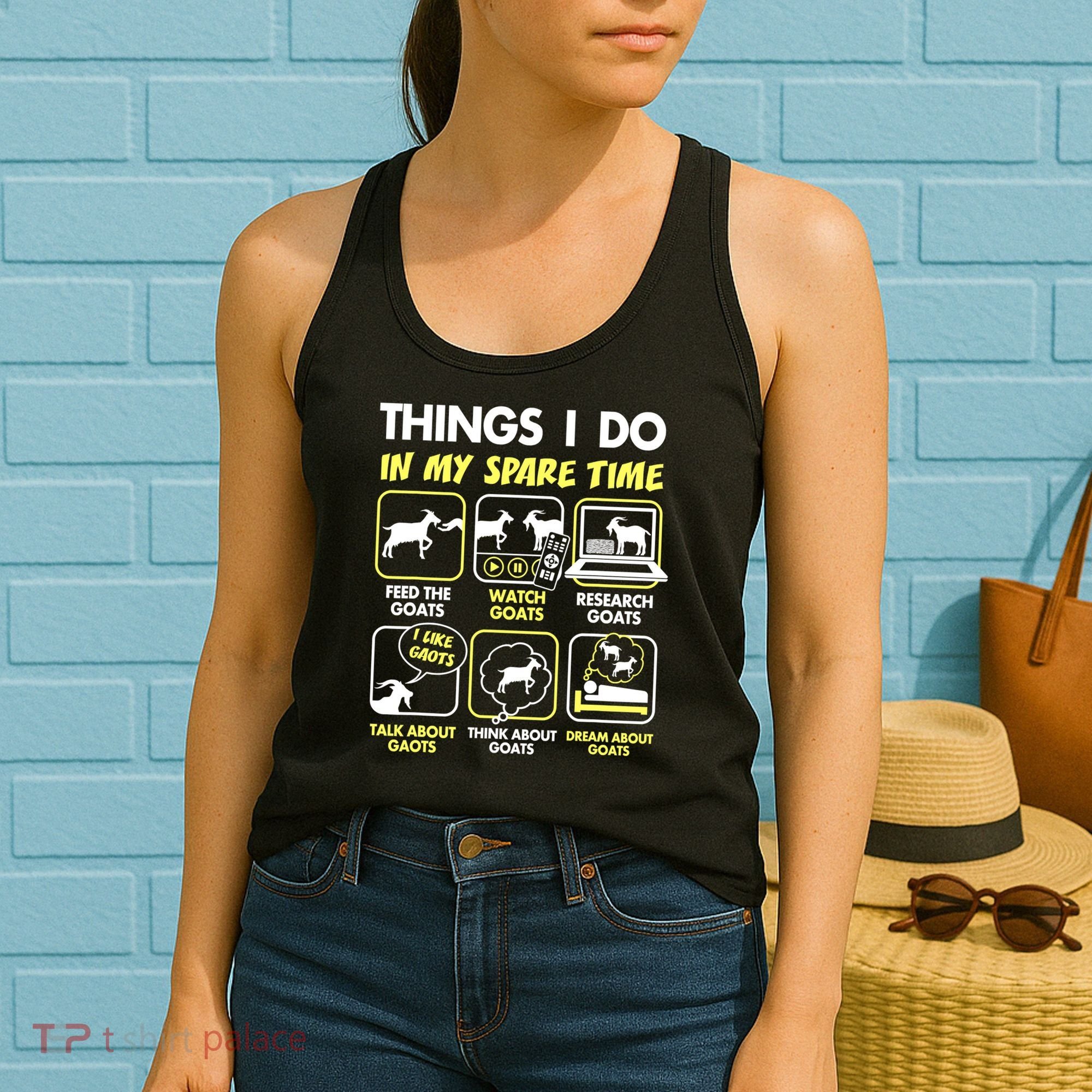 Things I Do In My Spare Time Goat Lover Funny Women's Tank Top