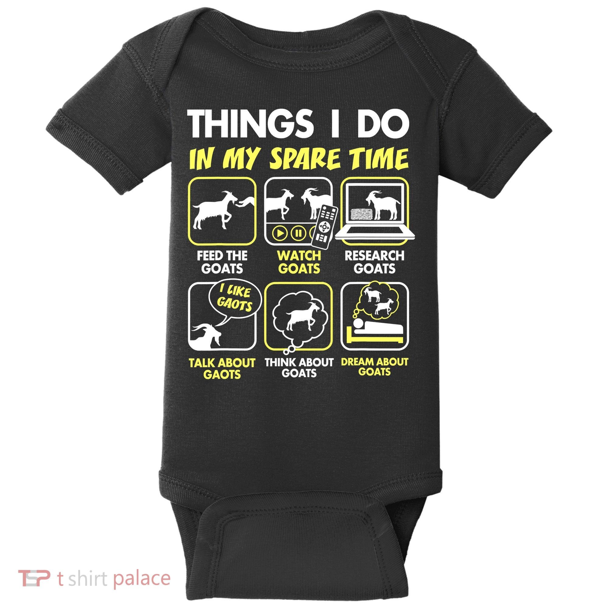 Things I Do In My Spare Time Goat Lover Funny Baby Bodysuit