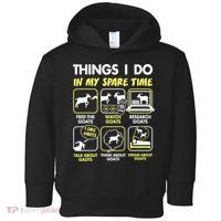 Things I Do In My Spare Time Goat Lover Funny Toddler Hoodie thumb 0