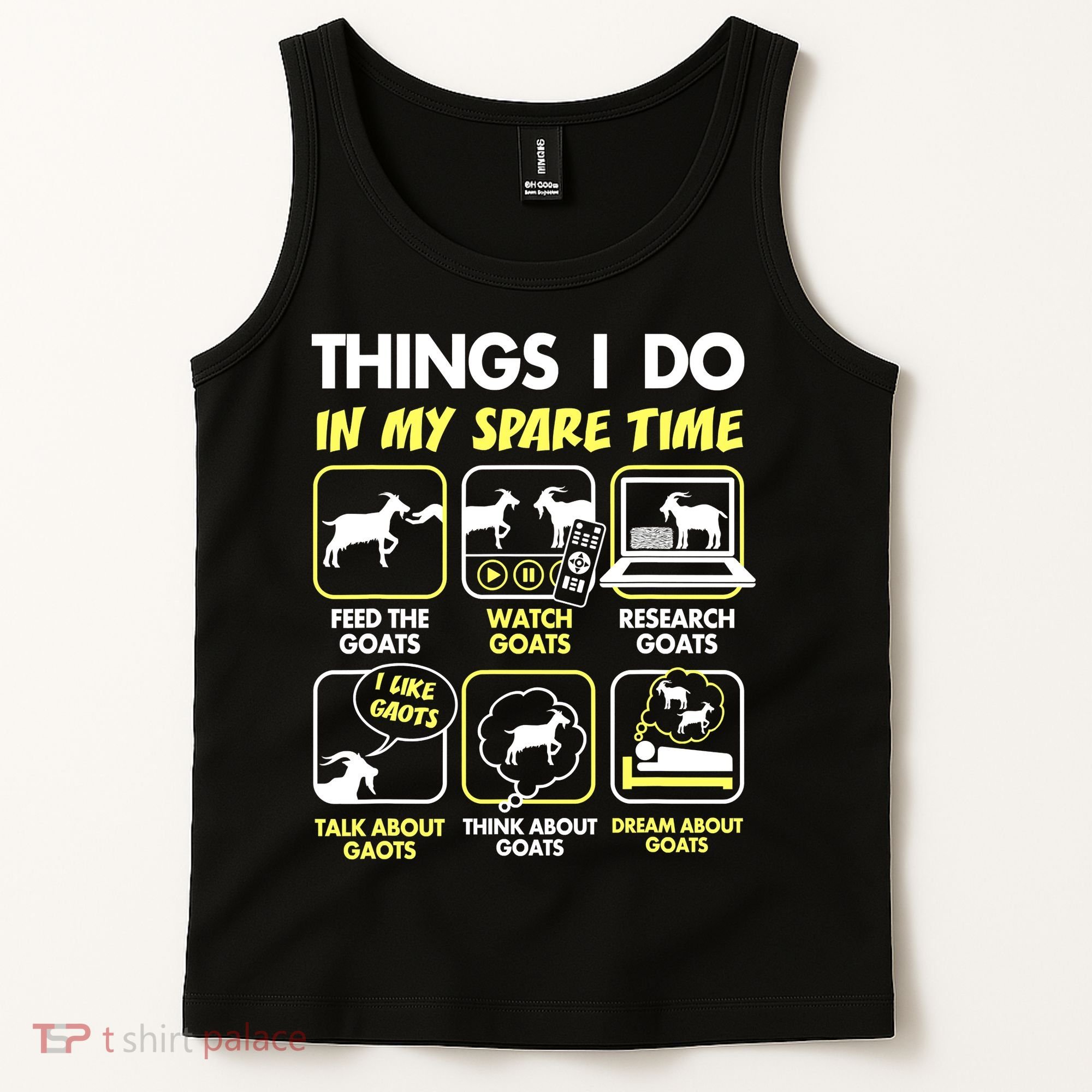 Things I Do In My Spare Time Goat Lover Funny Tank Top
