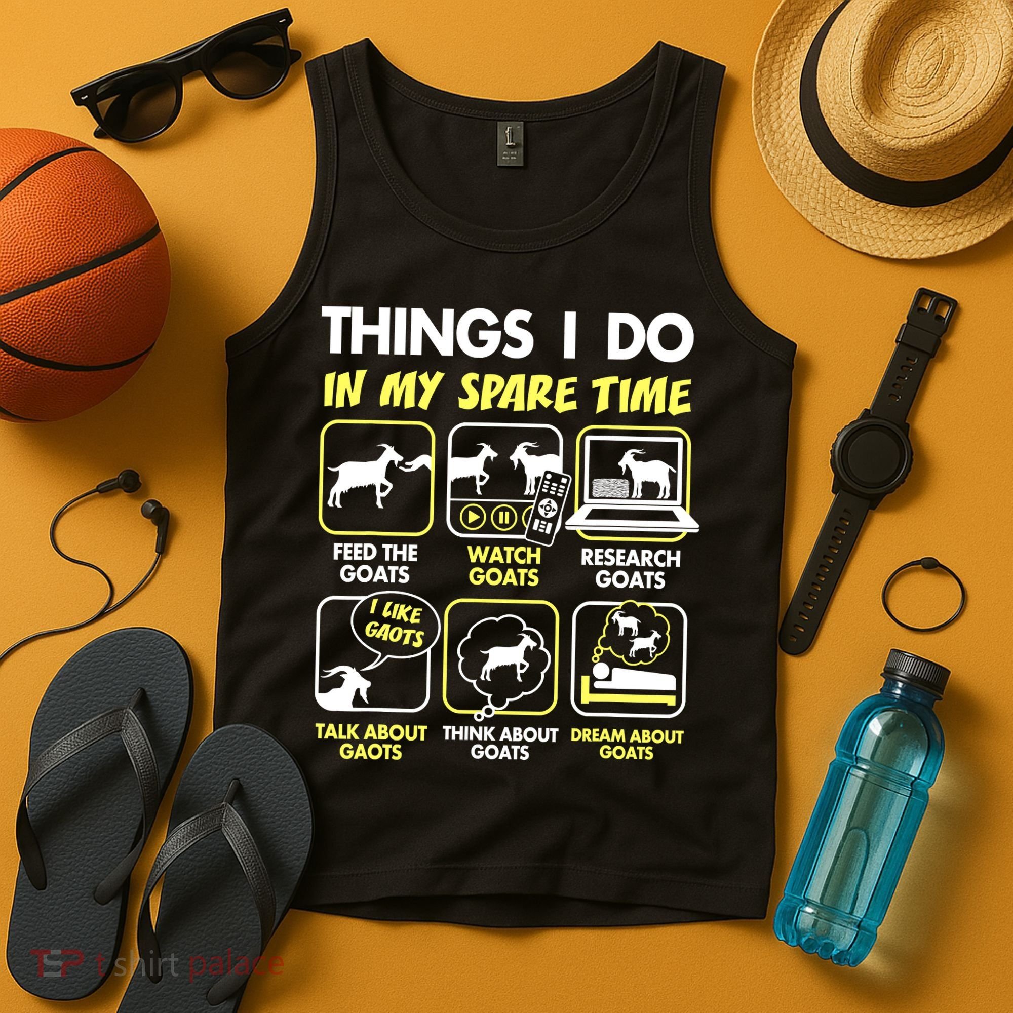 Things I Do In My Spare Time Goat Lover Funny Tank Top