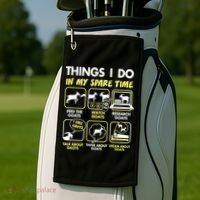 Things I Do In My Spare Time Goat Lover Funny Golf Towel thumb 2