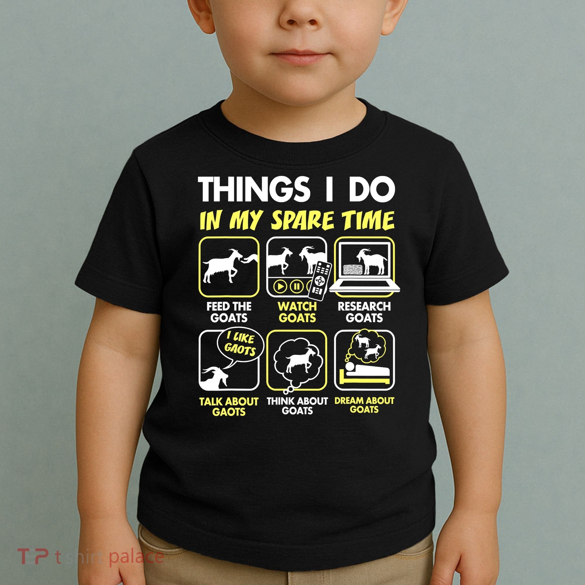 Things I Do In My Spare Time Goat Lover Funny Toddler T-Shirt