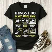 Things I Do In My Spare Time Goat Lover Funny Women's T-Shirt thumb 3