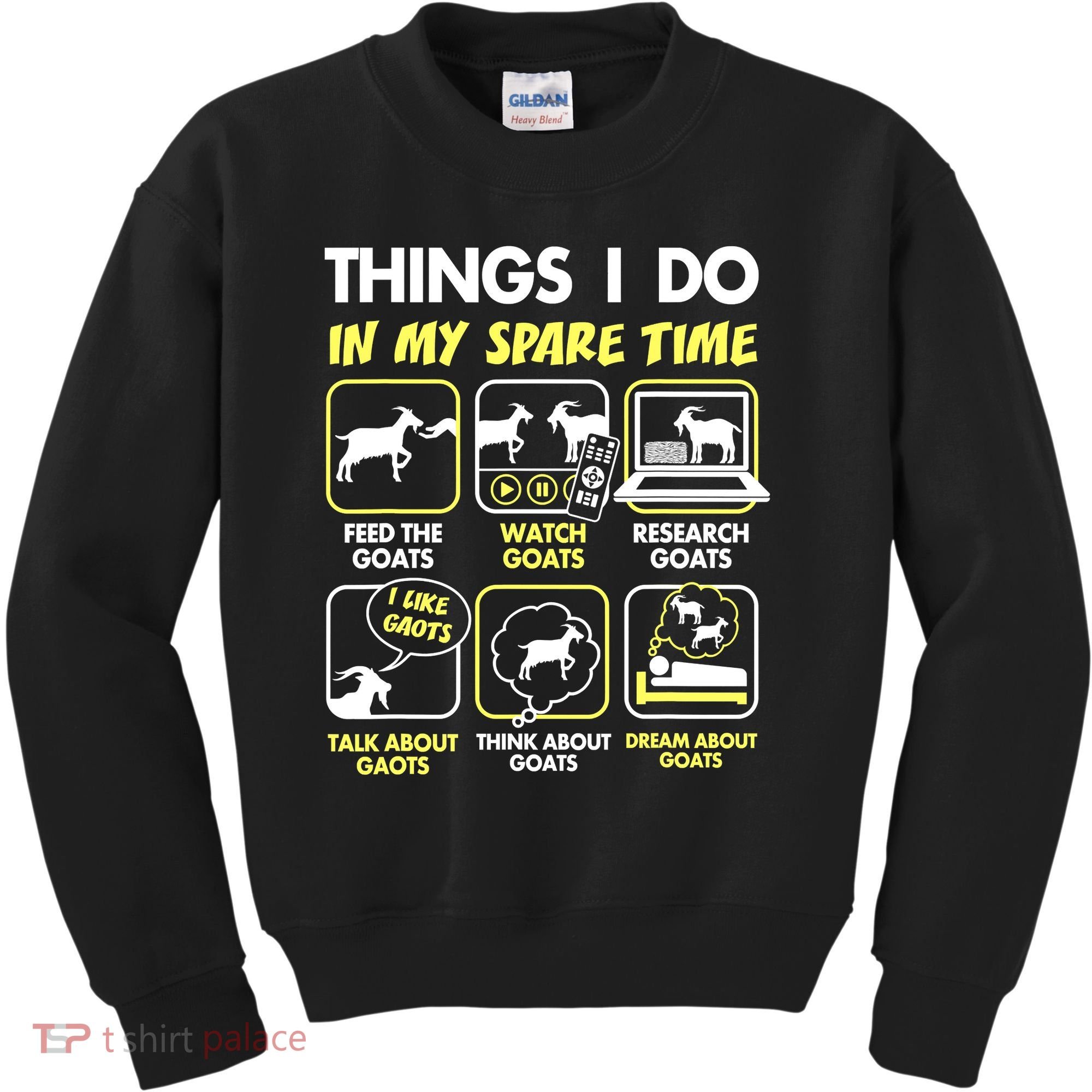 Things I Do In My Spare Time Goat Lover Funny Kids Sweatshirt