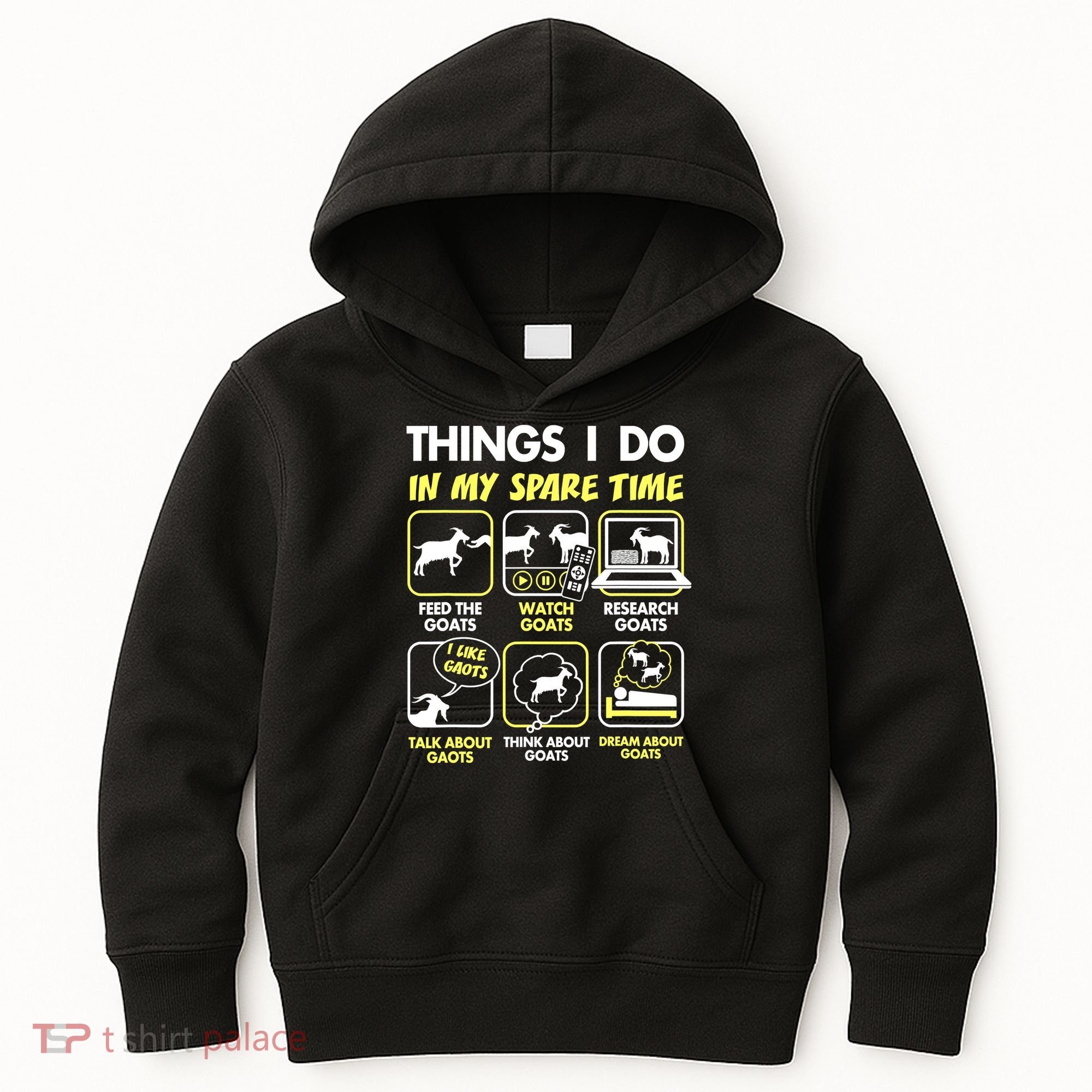 Things I Do In My Spare Time Goat Lover Funny Kids Hoodie